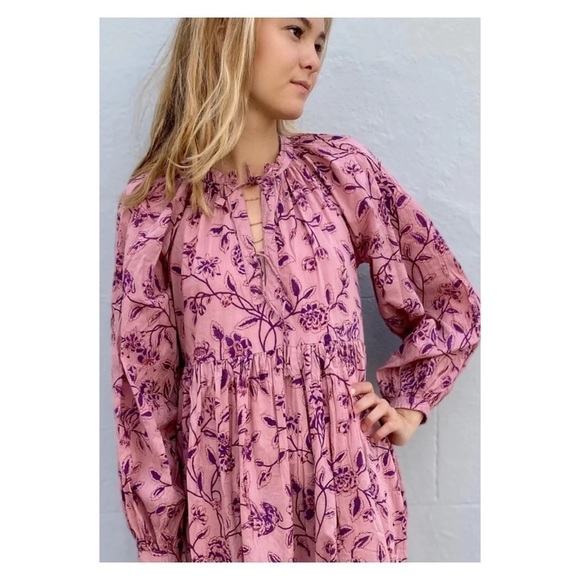 MATTA The Jaya Midi Dress Birdsong Mauve Floral XS - Picture 8 of 13